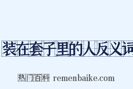 装在套子里的人反义词是什么意思的图片